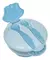 Kit Refeição: Bowl com Compartimento Ventosa e Talheres Azul (6m+) - Buba - loja online