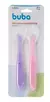 Kit Colheres De Silicone Anatômico Rosa/Lilás - Buba