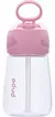 Garrafa De Agua Infantil Tritan Resistente Canudo Silicone Rosa - Buba