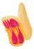 Conjunto de talheres com estojo higiênico Rosa/Laranja (6m+) - Buba - comprar online