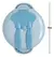 Kit Refeição: Bowl com Compartimento Ventosa e Talheres Azul (6m+) - Buba - Liro Baby Store