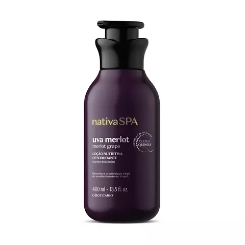 Loção Nutritiva Desodorante Nativa Spa Uva Merlot 400ml - comprar online