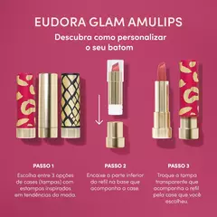 Refil Batom Matte Vinho Atitude Glam Amulips 3,4g - loja online