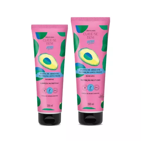 Combo Cuide-se Bem Feira Pasta de Abacate: Shampoo 230ml + Máscara Capilar 250ml - comprar online
