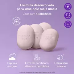 Sabonetes Cuide-se Bem Rosa e Algodão 4x80g CadaSabonetes Cuide-se Bem Rosa e Algodão 4x80g Cada na internet
