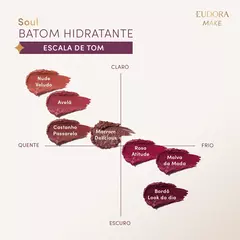 Batom Hidratante Rosa Atitude Soul Kiss Me 3,7G