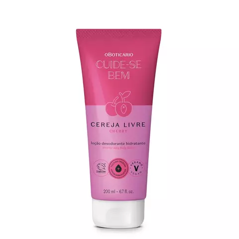 Loção Hidratante Desodorante Corporal Cuide-se Bem Cereja Livre 200ml - comprar online