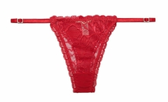 VICTORIA COSSY TANGA COLALESS DE PUNTILLA ROJO 02 PASS - comprar online