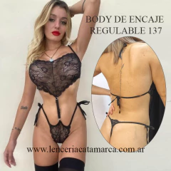 LADY BODY DE ENCAJE REGULABLE NEGRO 137N