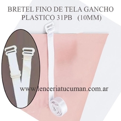 BOOT BRETEL FINO DE TELA GANCHO PLASTICO BLANCO 31PB