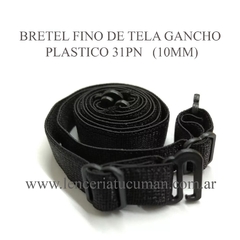 BOOT BRETEL FINO DE TELA GANCHO PLASTICO NEGRO 31PN