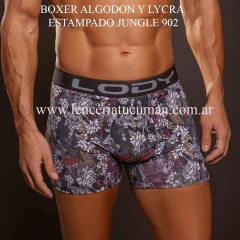 LODY BOXER ALGODON Y LYCRA ESTAMPADO JUNGLE 902JU