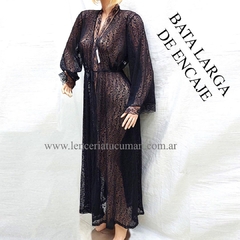 MORDISCO BATA LARGA DE ENCAJE LARGA NEGRA BATALXN