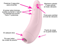 SATISFYER SUCCIONADOR DE CLITORIS 11 MODOS DE PRECION DE AIRE Y 11 MODOS DE VIBRACION RECARGABLE Y BLUETOOTH CURVY2+ 7519 / 1852 - comprar online