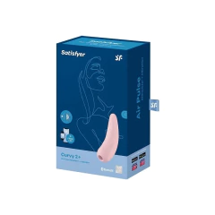 SATISFYER SUCCIONADOR DE CLITORIS 11 MODOS DE PRECION DE AIRE Y 11 MODOS DE VIBRACION RECARGABLE Y BLUETOOTH CURVY2+ 7519 / 1852