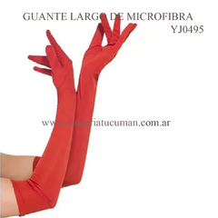 GUANTE LARGO DE MICROFIBRA ROJO YJ0495R