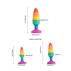 ST PLUG ANAL CHICO SILICONA FLEXIBLE Y BALITA ESTIMULADORA VIBRADORA 1 VELOCIDAD PRIDE 2 ST-AN-0218 - LENCERIA TUCUMAN
