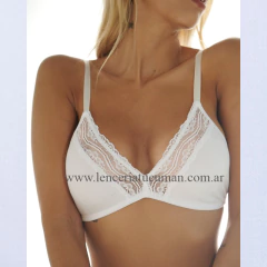 ANDRESSA CORPIÑO TRIANGULO DE ALGODON Y LYCRA BLANCO A 0061B