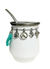 Mate Acero Con Dijes - Blanco
