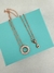 Colar Círculo Cravejado Inspiração Luxo - Rose 18k 925 - Pandelle Joias