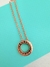 Colar Círculo Cravejado Inspiração Luxo - Rose 18k 925 - loja online