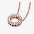 Colar Círculo Cravejado Inspiração Luxo - Rose 18k 925