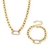 CONJUNTO COLAR + PULSEIRA ELOS BRILHANTE LUXO NÃO PERDE COR - banho 18k