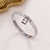 Bracelete brilhante cadeado luxo inoxidável prata