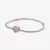 Pulseira Bracelete Para Berloque Maleavel Cravejado Coração Prata 925 - comprar online