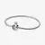Pulseira Bracelete Para Berloque Maleável Coroa Cravejado Prata 925 - comprar online