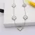 Conjunto de colar, pulseira e brincos de 3 peças de trevo de quatro folhas em aço titânio 18K, moderno e que não desbota - comprar online