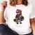 Camiseta informal con estampado de oso para mujer - comprar en línea