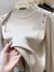Suéter tejido con cuello alto y botones dorados unitalla se recomienda para S/M - tienda en línea