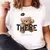 Camiseta informal con estampado de oso para mujer en internet