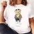 Camiseta informal con estampado de oso para mujer en internet