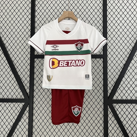 Kit Infantil Fluminense Away 23/24 Torcedor Umbro - Branco/Vinho