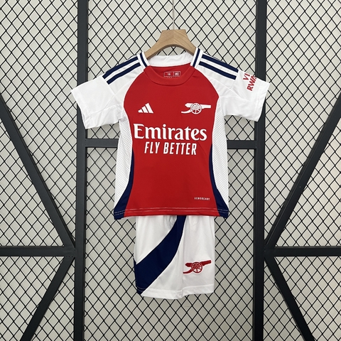 Kit Infantil Arsenal Home 24/25 Torcedor Adidas - Vermelho/Branco