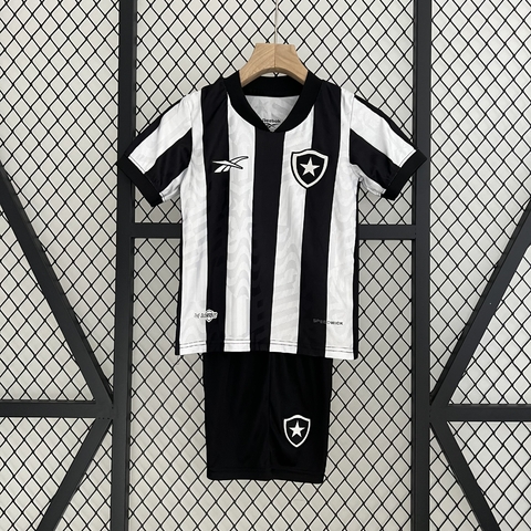 Kit Infantil Botafogo Home 23/24 Torcedor Reebok - Preto/Branco