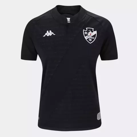 Camisa Vasco III Goleiro 24/25 Kombat Torcedor Kappa Feminina - Preto