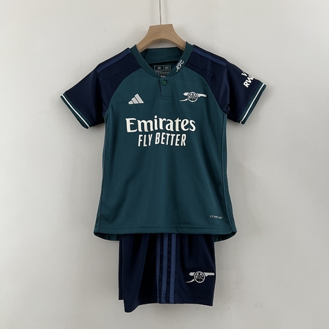 Kit Infantil Arsenal Third 23/24 Torcedor Adidas - Verde