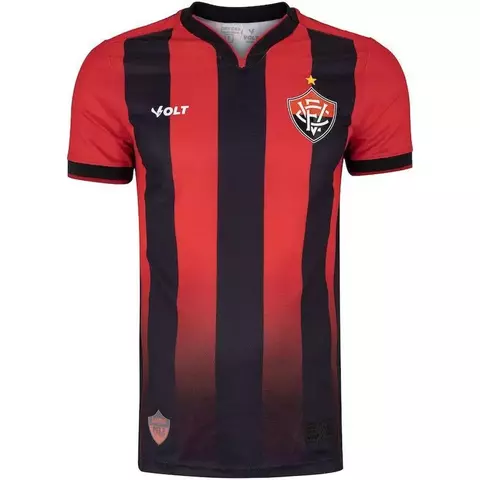 Camisa Vitoria I 24/25 Torcedor Volt Masculina - Vermelho/Preto