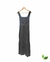 Vestido Longo Preto com Detalhes em Branco