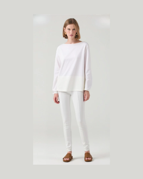 Calça de Veludo Branca Mariah