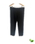 Calça Pantalona Preta Bordado Barra
