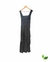 Vestido Longo Preto com Detalhes em Branco - comprar online
