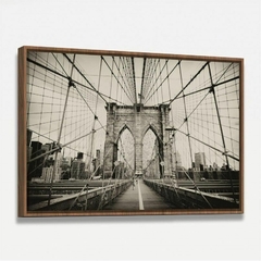 Quadro Ponte do Brooklyn Nova York - Vintage Sépia - loja online