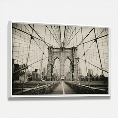 Quadro Ponte do Brooklyn Nova York - Vintage Sépia - Quadro Amado