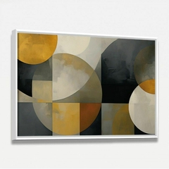 Quadro Decorativo Abstrato Pinceladas em Formas - Quadro Amado