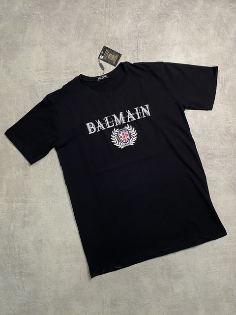 CAMISETA BALMAIN BORDADO-MALHA EGÍPCIA