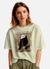 Oversized T-shirt - White-headed Marsh Tyrant-02F - online store